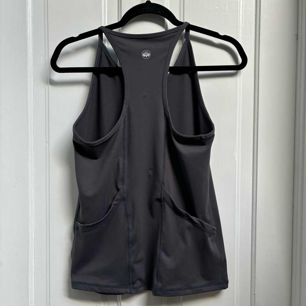 Womens Senita Athletic Wear Gray Workout Biking/ Spinning/ Yoga Tank Top Size M - Picture 5 of 8